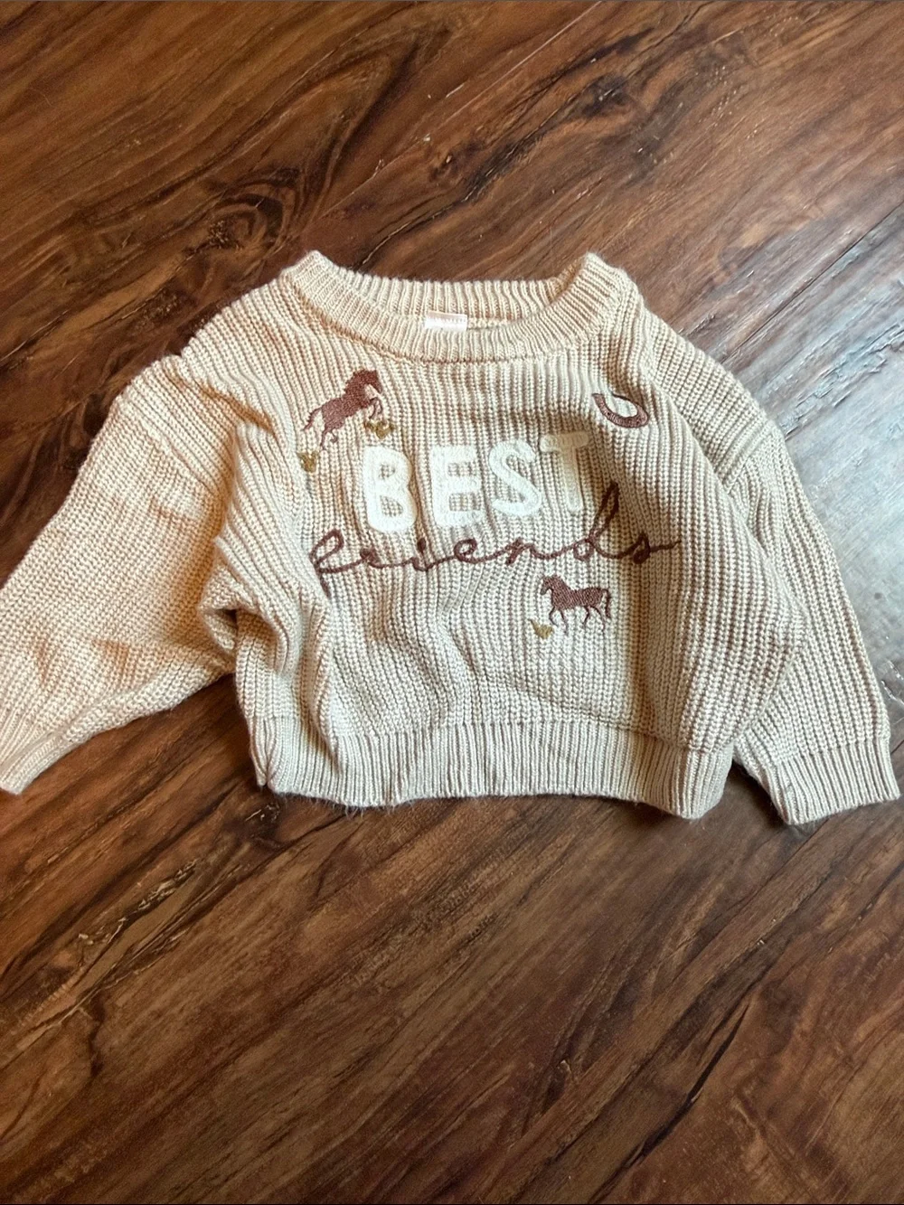 Best Friends Cream Knit Women’s Sweater